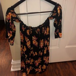 Floral Off The Shoulder Dress